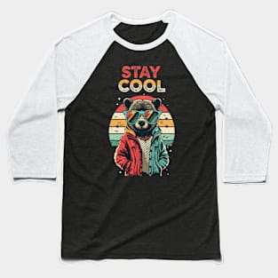 stay cool bear  retro Baseball T-Shirt